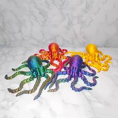 TEMU 3d Printed Octopus For Home Office Desk Decor, Ocean Animal Table Ornament, Christmas Thanksgiving Day Easter New Year Gift