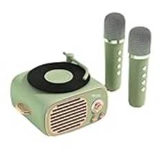 Booso Gammaldags Vintage A Små Bluetooth-Högtalare med Klocka Bärbara Mini Bluetooth-Högtalare med Trådlös Mikrofon C