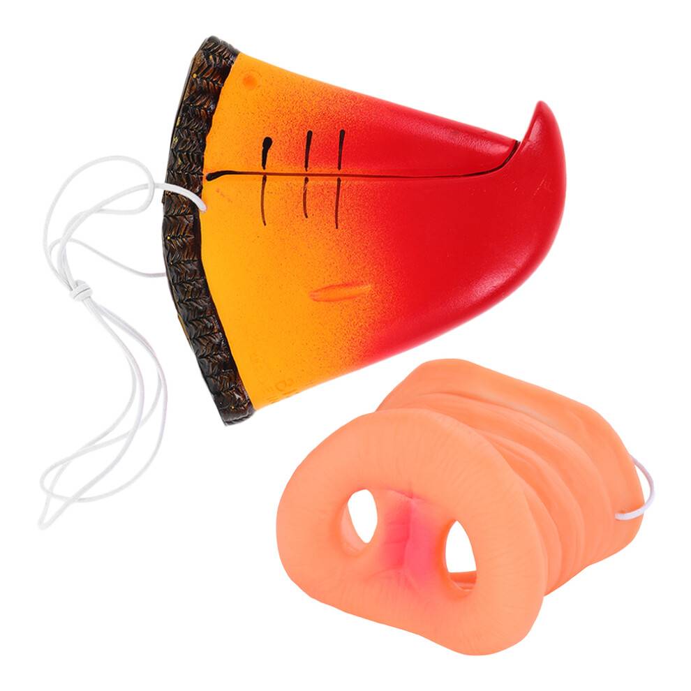 4Pcs Simulation Kostym Mask Svinstnute Papegojebet