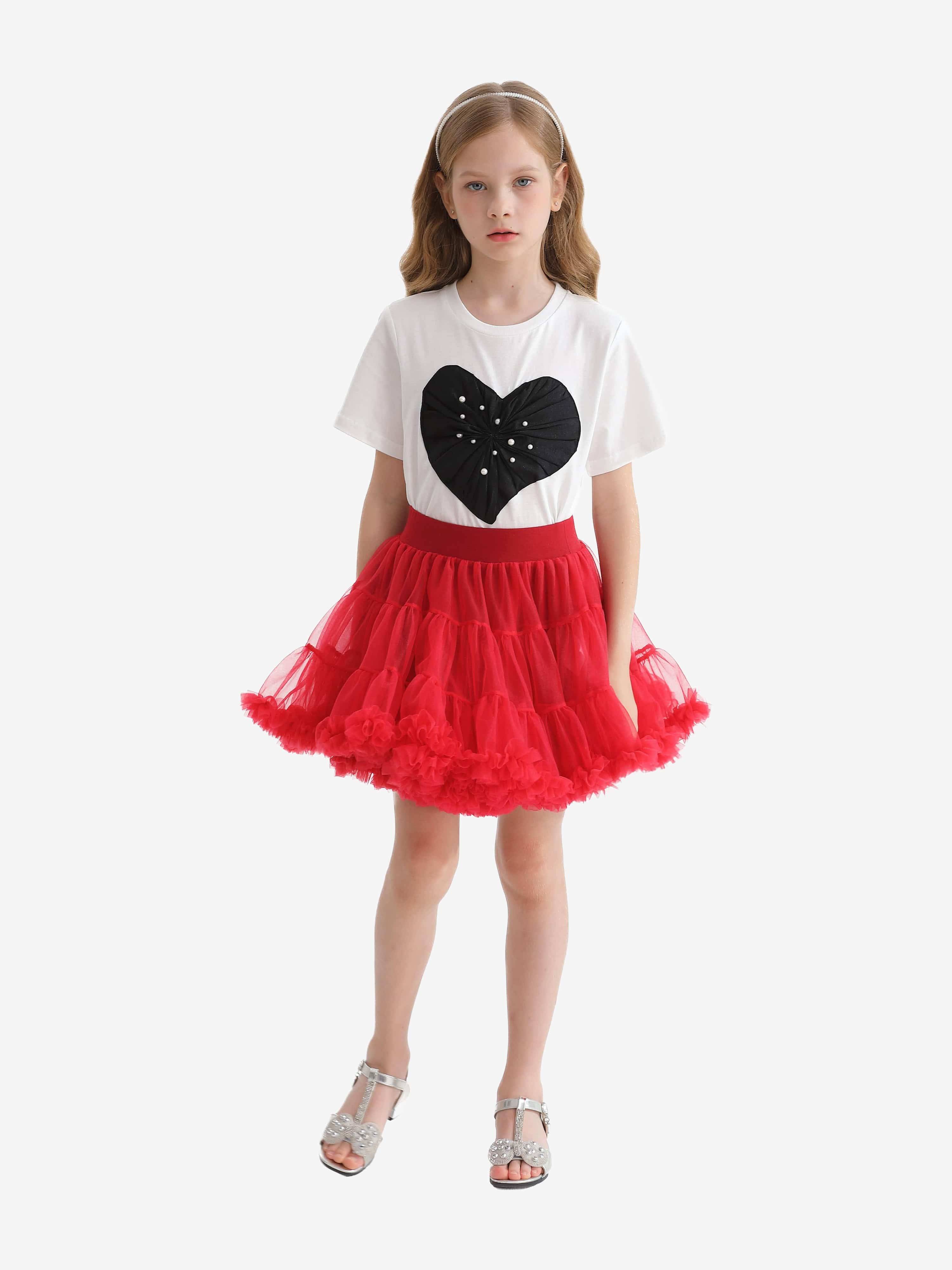 Multicolor Avalon Heart Skirt Outfit - Multicoloured / 9Y-10Y (9Y-10Y)
