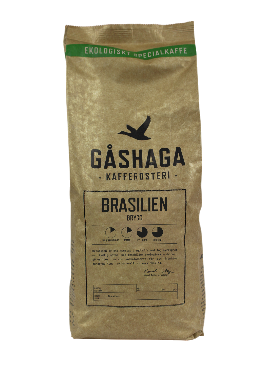 Gåshaga kafferosteri Brasilien kaffebönor 1000g