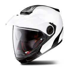 Nolan N40-5 GT Classic N-COM Öppen Hjälm Metal-Vit 2XS