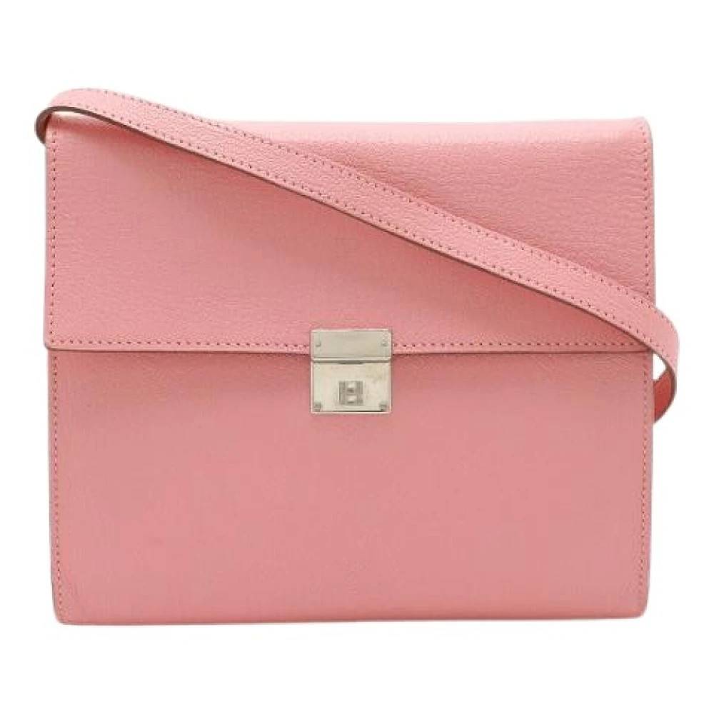 Hermès Vintage Pre-owned Chevre Click 16 Skuldertaske Pink - Vintage - Dame - Lyserød - ONE SIZE - Uld