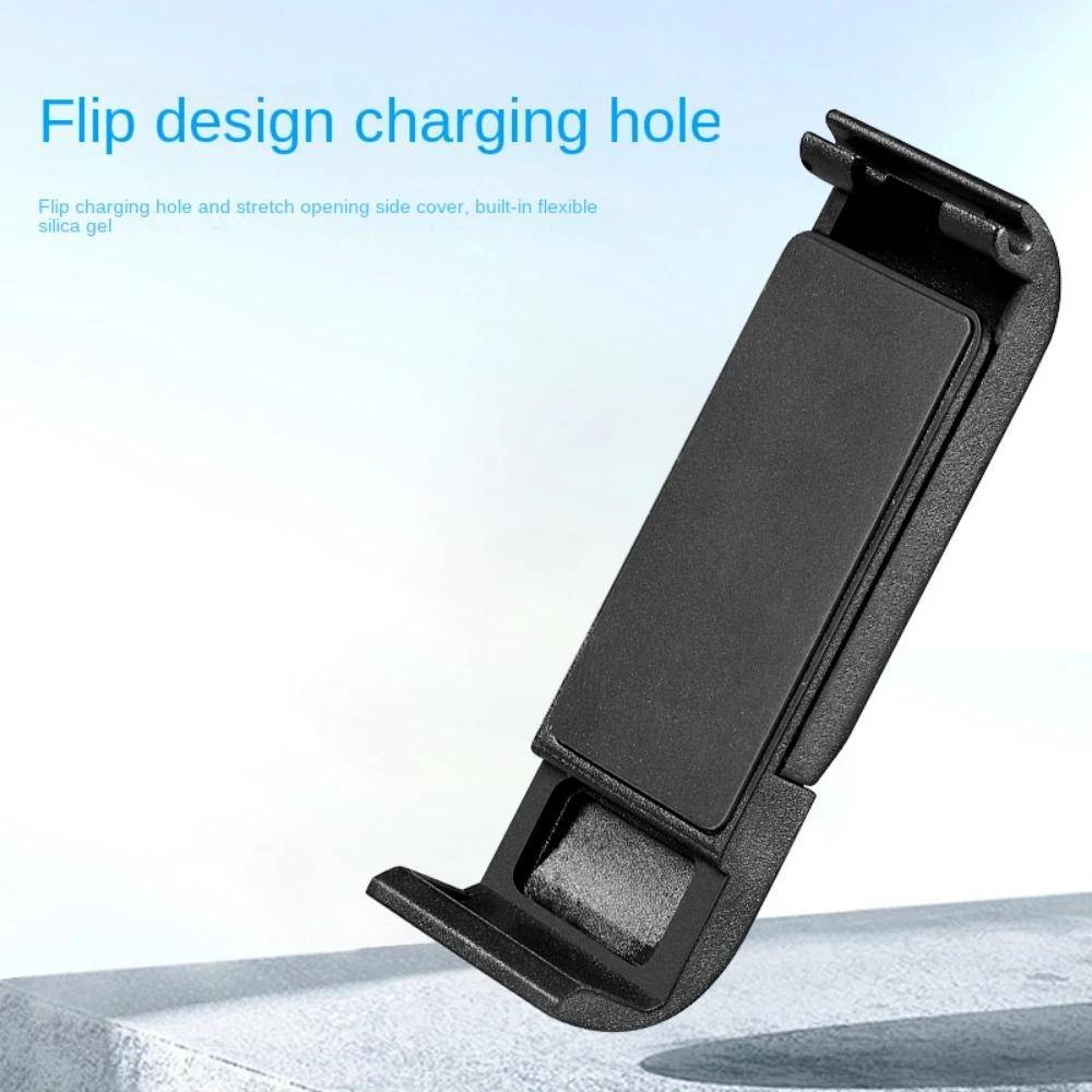Vändbart batterilucka för GoPro Hero 11 10 Black Avtagbar batterilucka Dörr Typ-C Laddningsport Sidofodral för gopro 9 Tillbehör gray