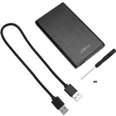 Vktech 2.5 tums hdd-fodral usb 3.0 to sata-adapter 6 gpbs extern hårddisk hårddisk hölje stöd 8tb 2.5 "hdd ssd diskbox - Svart
