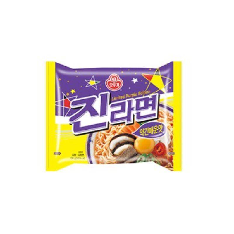 Otoki Jin Ramen Mild Kryddig Smak 120g x 5 Förpackningar Koreansk Snabbnudelsoppa purple