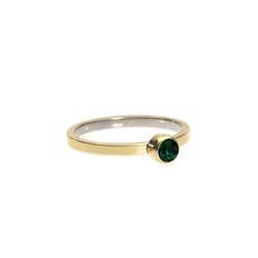 Blomdahl Ring GT Bezel Guld Emerald - 18 mm