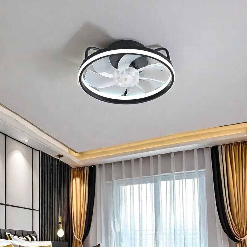 55W Takfläkt med LED-Belysning – Modern Design för Hem och Sovrum - Vitt