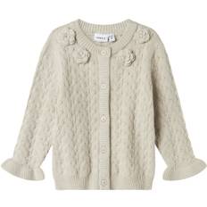Name It Nmfoanna LS Knit Card Str 98 - Peyote Melange Cardigans hos Magasin