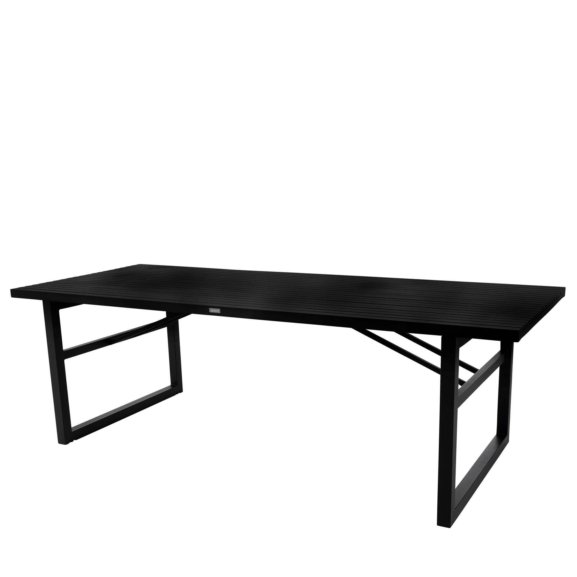 Udendørs bord Vevi 230x94 cm, Sort.