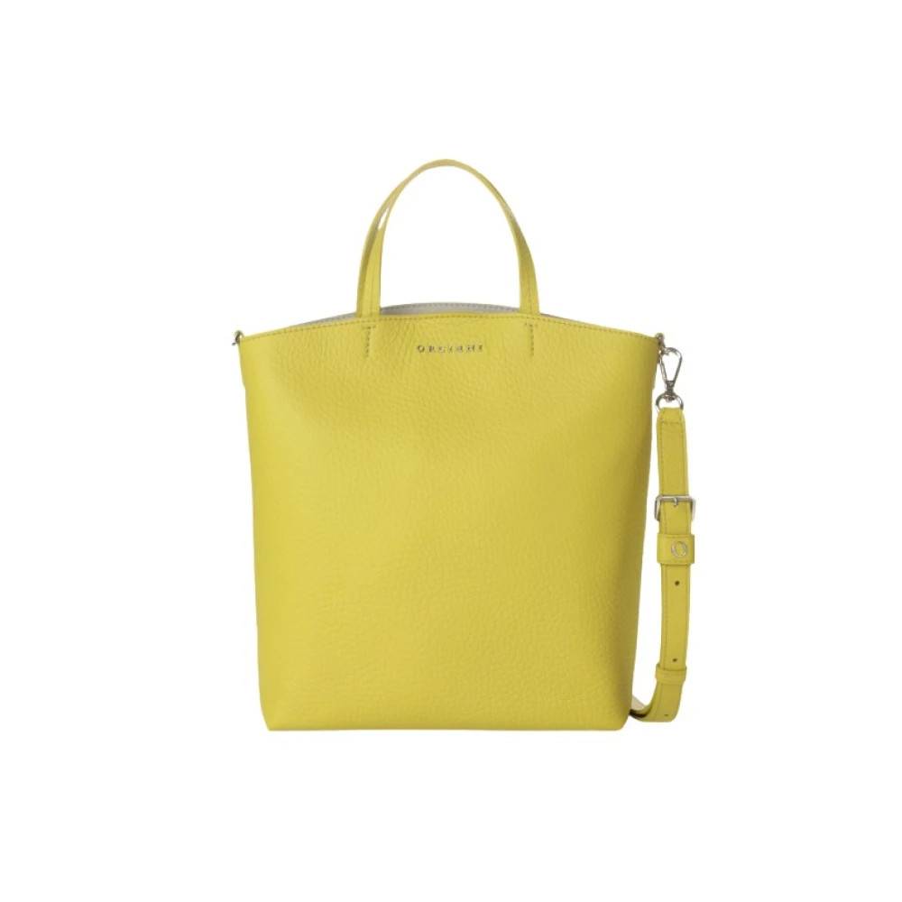 Orciani Lille Ladylike Læder Shopper Taske - Tasker - Dame - Gul - ONE SIZE - Læder