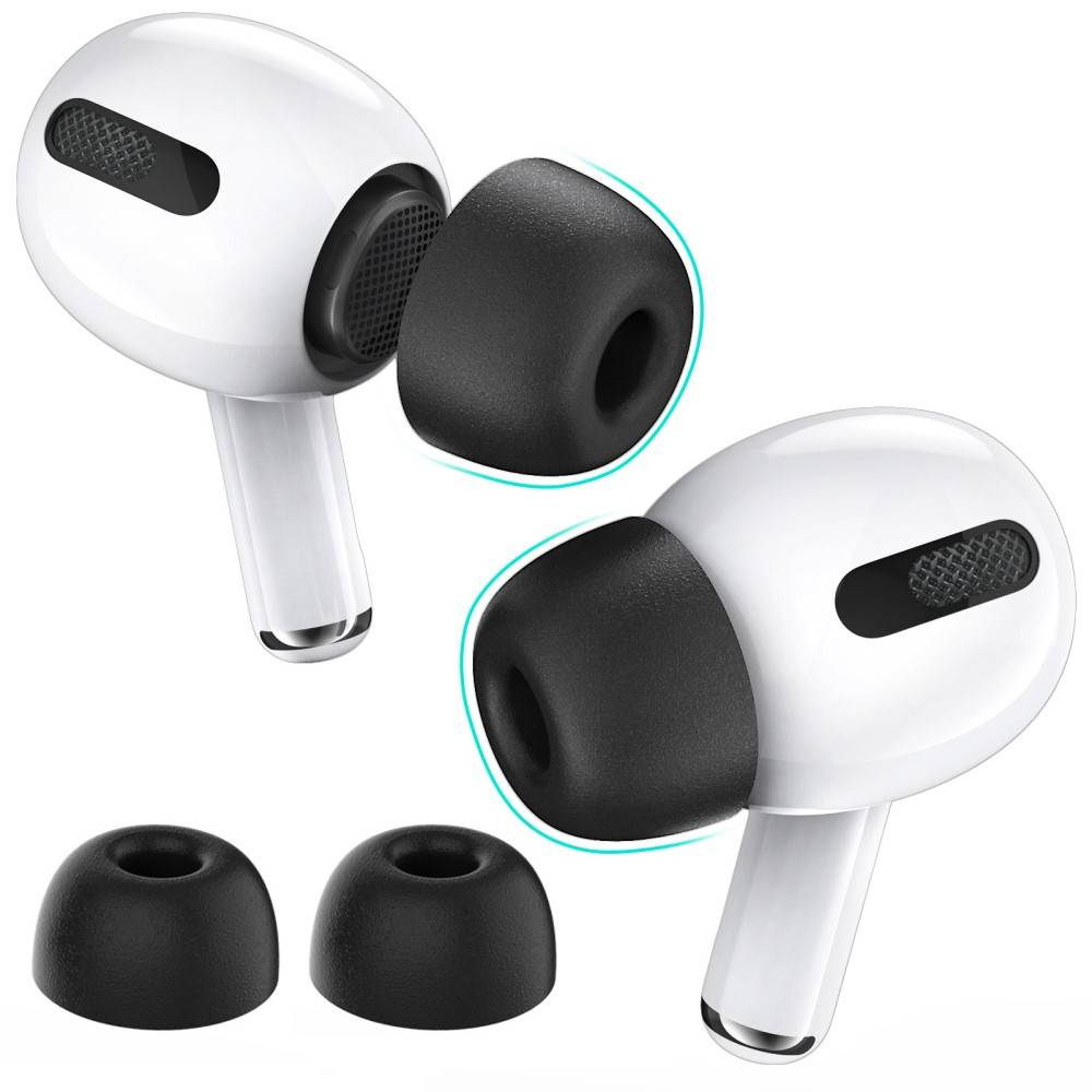 Ahastyle Memory Foam Ear Tips AirPods Pro 2 svart (Medium)