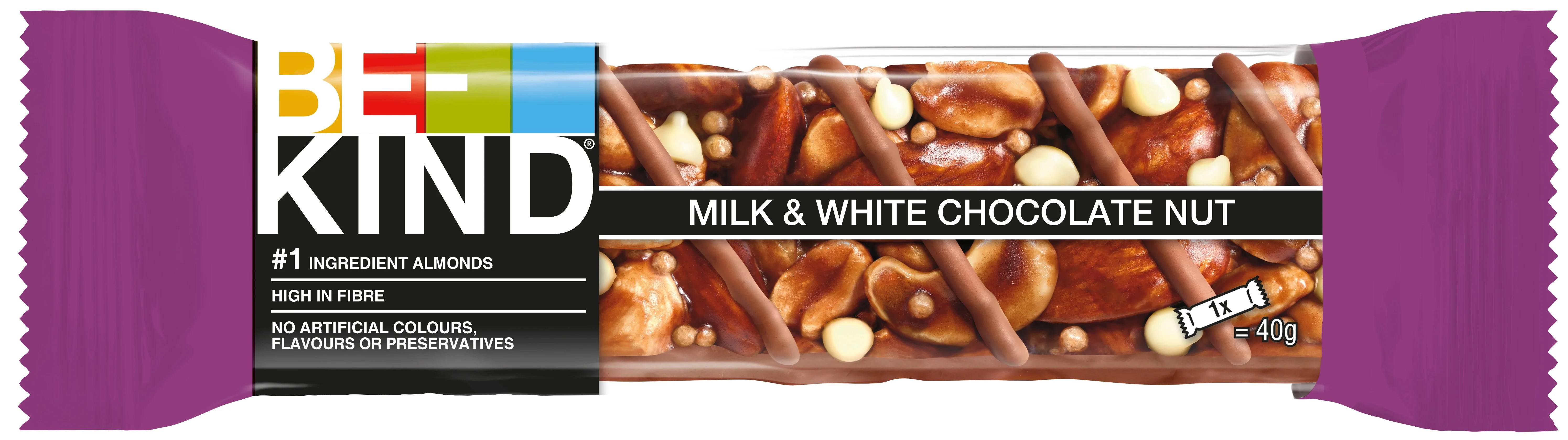 BE-KIND Nötbar Milk White Chocolate Nut 40g