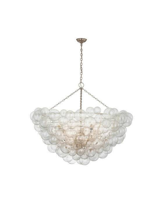 Talia 56" Chandelier Burnished Silver Leaf