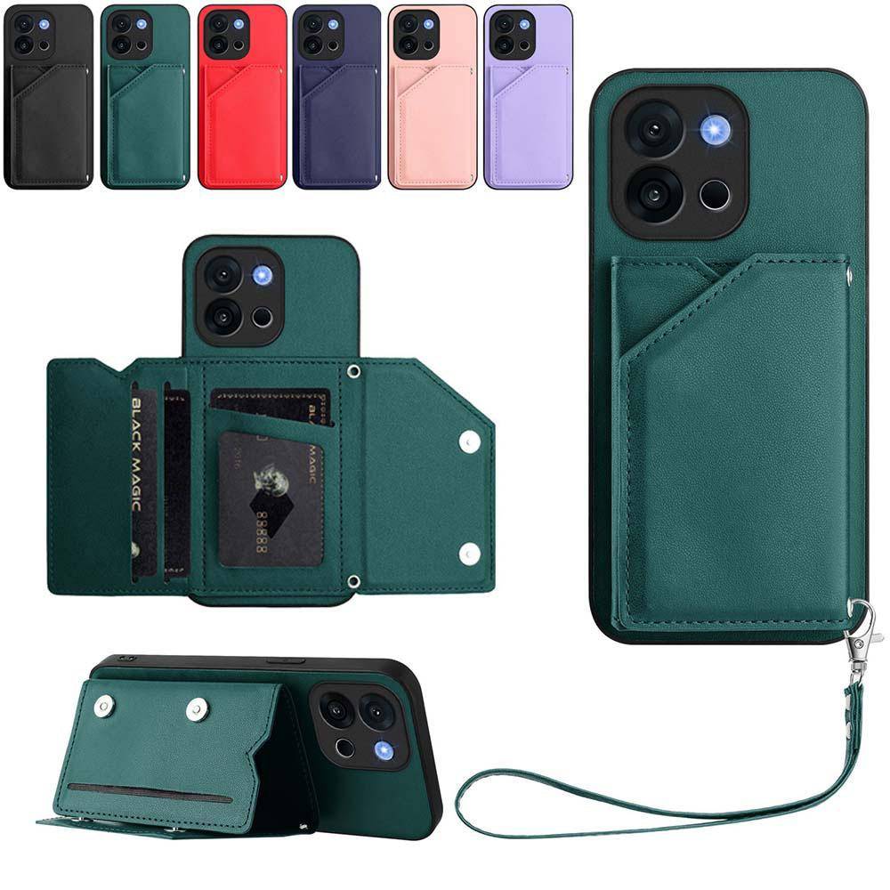 Plånbok Läderfodral För Oneplus Nord 4 5G CE3 Lite CE4 One Plus Ace 5 Pro 1+13T 13R Oneplus 13 5G Fodral med Snodd