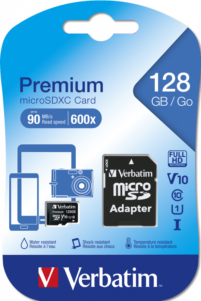 Minneskort Verbatim Micro SDXC 128GB med adapter