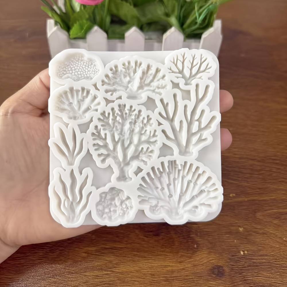 Marine Coral And Seaweed-themed Cake Molds, Specialty Baking Molds, Creative Fondant Silicone Molds For Cake Decoration