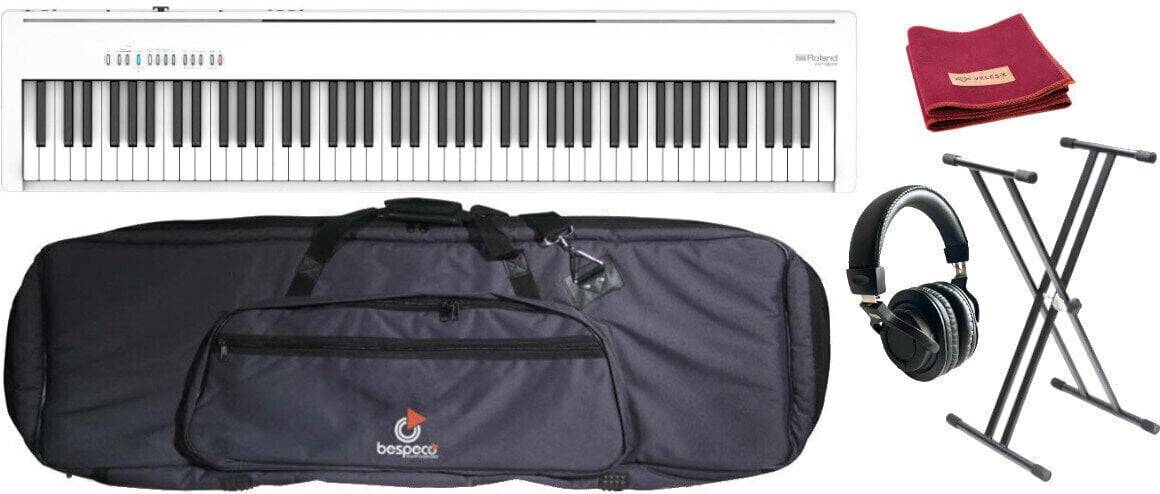 Roland FP 30X WH Portable SET Digitalt scen piano White