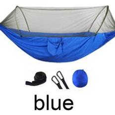 Bärbar hängmatta inomhus hem sovrum hängmatta latstol resa utomhus camping gungstol tjock canvas säng hängmattor - Blå