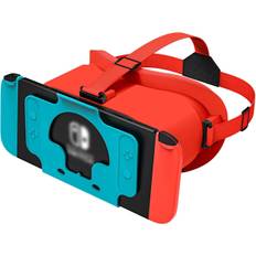 VR-headset - Designet til Nintendo Switch LCD/OLED, VR-briller med justerbar HD-linse, kompatibel med Virtual Reality-spiloplevelse (blå og orange)