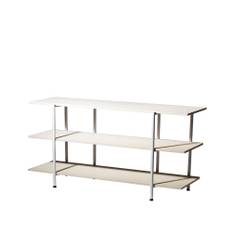 SMD Design Lilly avlastningsbord ask vitpigment, vitlackerad stålställning, 180 cm - Beige