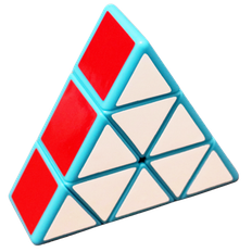 ZePuzzles Slim Pyraminx Cyan - Flat 3x3 Pyramid Puzzle (Limited Edition) - Professorterning