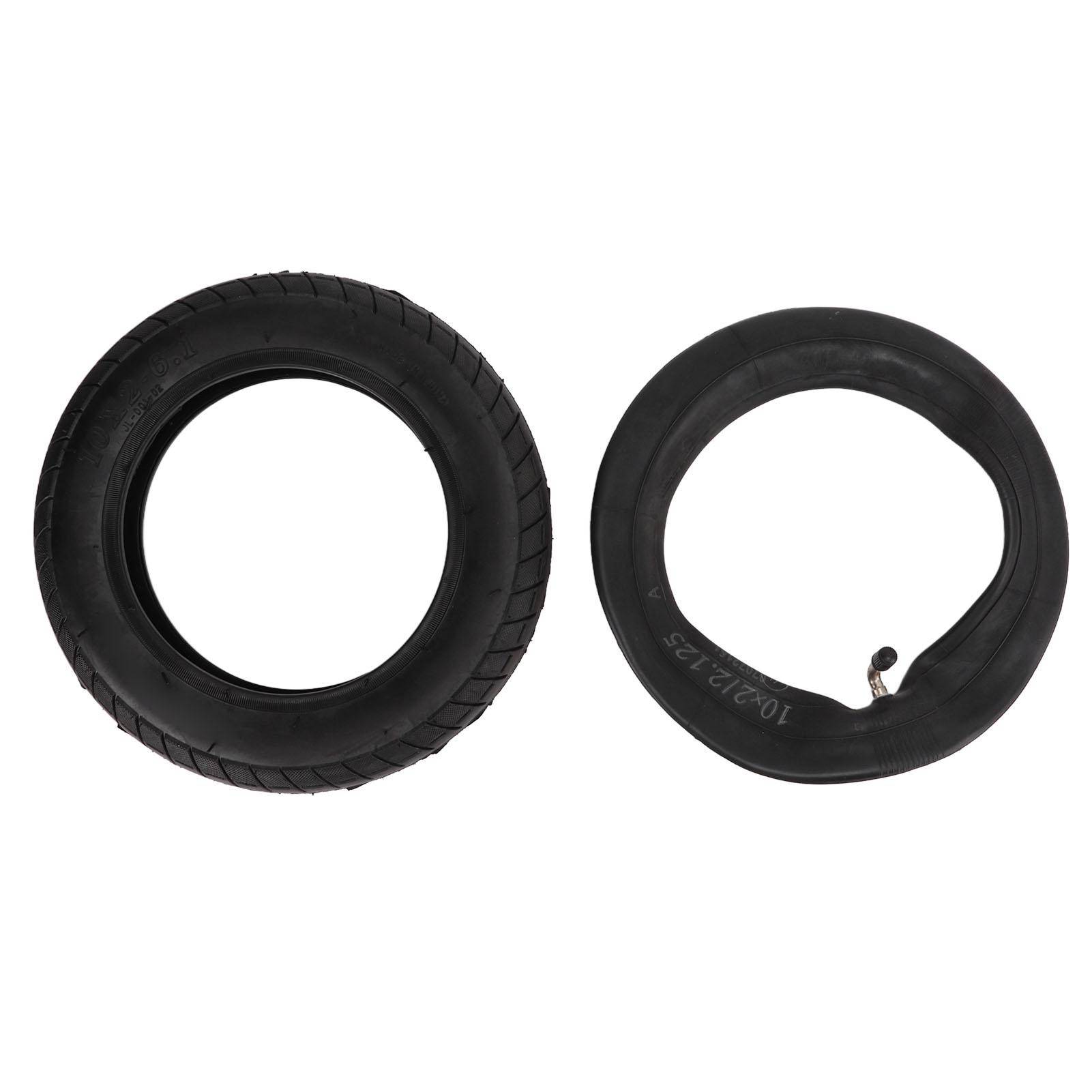 10x2-6.1 Förtjockat Hjul Däck Slitstark Textur Elsparkcykel Gummidäck black