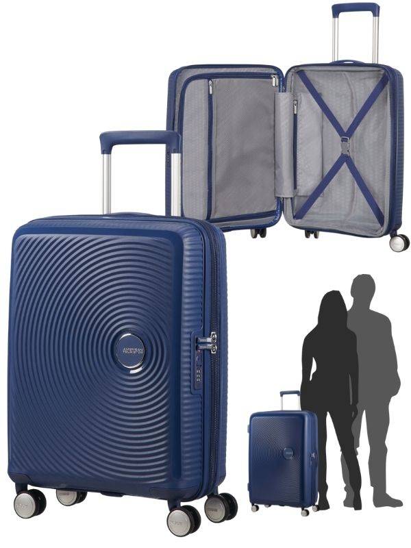 American Tourister Soundbox Spinner - kuffert der kan udvides - 77 cm - blå
