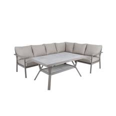 Brafab Samvaro sofagruppe Khaki med sand hynde 2 st 2-personers ende, hjørne, mellemparti & bord 140x90 cm