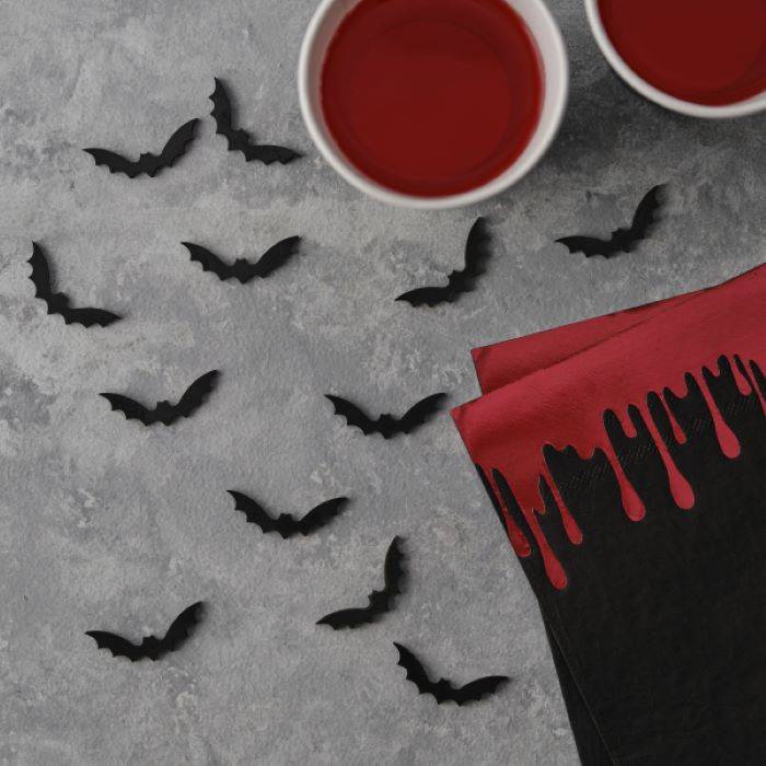 Halloween flagermus træ konfetti 24x - 4x1,5 cm.