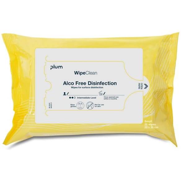 Ytdesinfektionsduk PLUM Alkoholfri100/fp