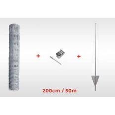 Viltstängsel Kit 200 cm - 50 meter med vingstolpar