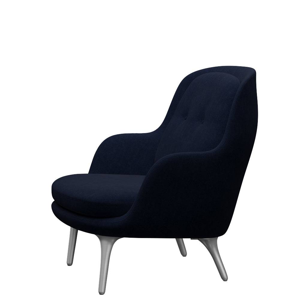 Fri Lænestol m. stel i aluminium fra Fritz Hansen Hallingdal - 764 Royal Blue - Jacobsen Plus