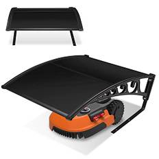 Vigevee Garage för robotgräsklippare, tak, carport för gräsklippare, 106 x 87 x 50 cm, robotgräsklippargarage, skydd mot regn, hagel och UV-strålar – svart