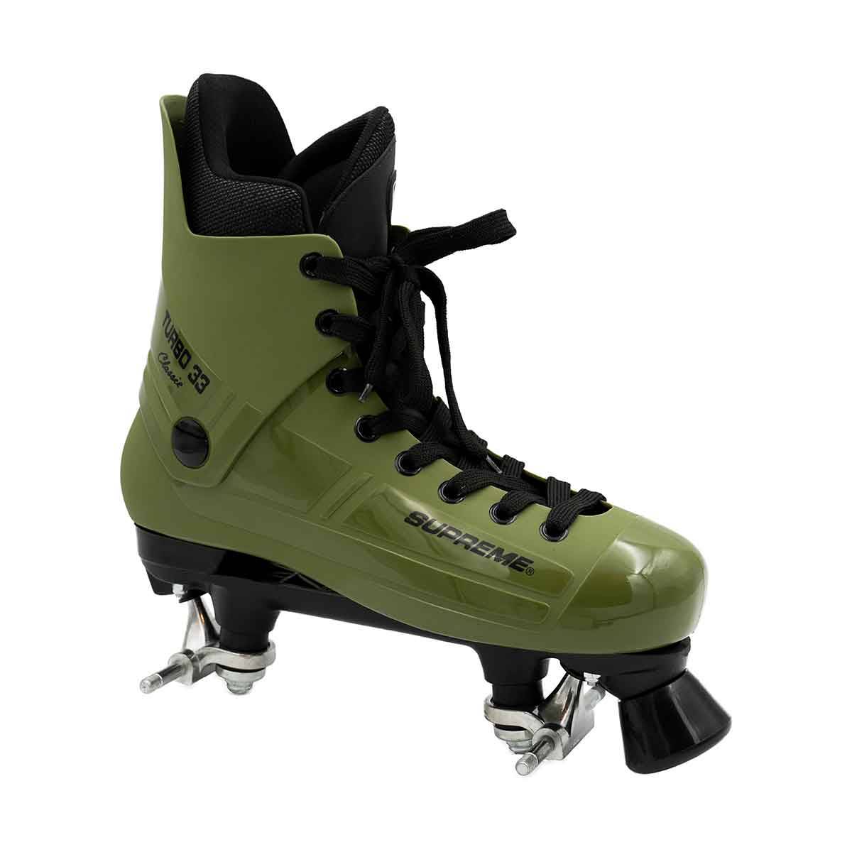 Supreme Turbo 33 Nylon Side-by-Side Rulleskøjte Army Grøn (kun støvle og understel)