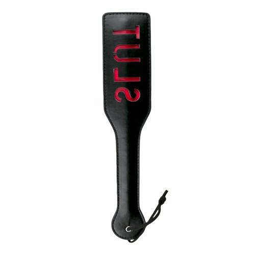 BLACK LEATHER PADDLE - SLUT
