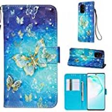 Samsung Galaxy S10 Lite fodral, SATURCASE vackert 3D-mönster PU-läder flip magnet plånbok stativ kortplatser skyddande fodral med handrem för Samsung Galaxy S10 Lite / A91 (YB-5)