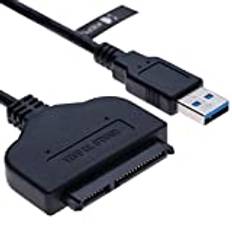 SATA 3 (3.0) till USB-kabel - SSD HDD 2,5 tum III hårddisk UASP-datakort kompatibel med bärbar dator Playstation 4 PS4 Xbox One WD Kingston SanDisk Samsung EVO Crucial Seagate Toshiba Canvio 1TB 2TB