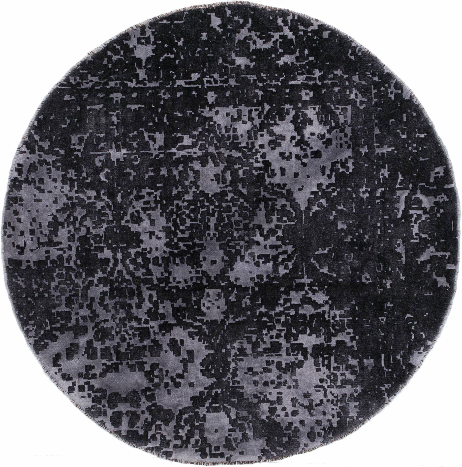Ava Matta 120x120 Modern Matta Svart / Grå