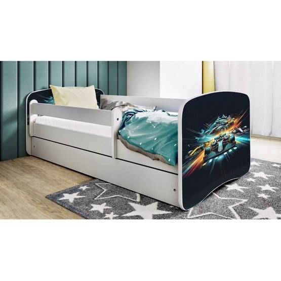 Kocot Kids Barnsäng - Babydreams Vit Med Låda - Race 160x80 Cm
