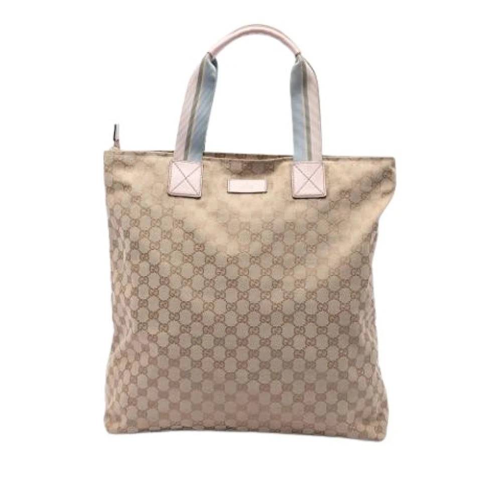 Gucci Vintage Pre-owned Vintage Tote Bag - Vintage - Dame - Beige - ONE SIZE - Læder