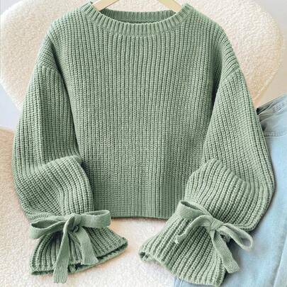 Barn, ung flicka, ung flicka, ung flicka, ung flicka, ung flicka, lös minimalistisk tröja med hals och ärm för höst, brun pullover för vinter och skol - Olivgrön (6Y,7Y,8Y,4Y,5Y)
