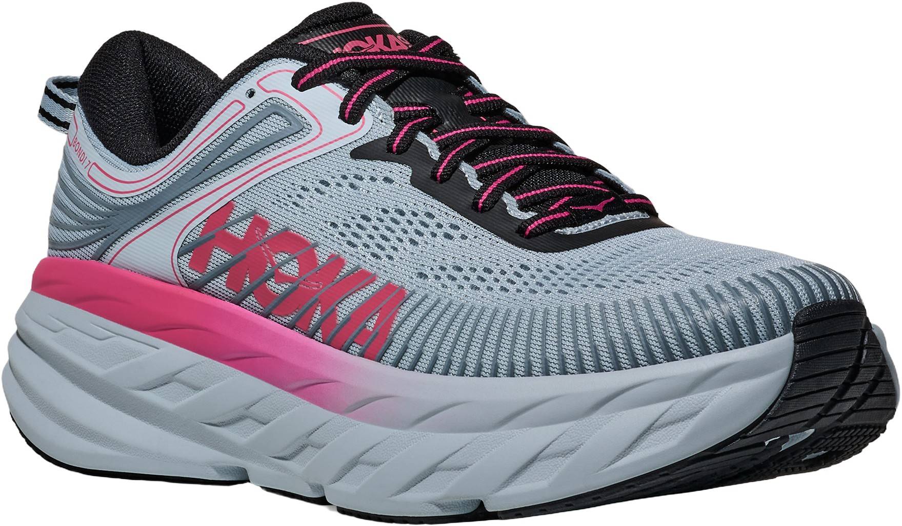 HOKA Bondi 7 Dam Stl. 40 - Sneakers Från Magasin - Mineral Blue / Rhubarb (40)