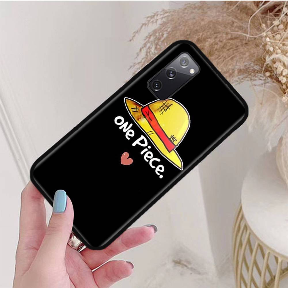 Black Case for Xiaomi Poco X6 X4 M5 M6 F5 F6 C65 C55 C50 C51 C40 Pro Redmi 14C A3X 13C 12C 11T 10A 9C Note 7 6 8A Plus W-75 One Piece Luffy Xiaomi Poco F6 Pro flammande