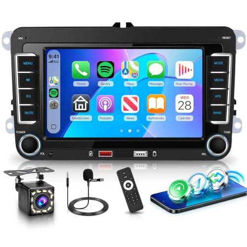 2G 64G trådlös Carplay android bilradio för VW Golf 5 6 Passat Polo Tiguan Touran Caddy Skoda SEAT 9 tums bilradio med Android Auto GPS WiFi Mirror länk Bluetooth FM/RDS/DAB/EQ backkamera