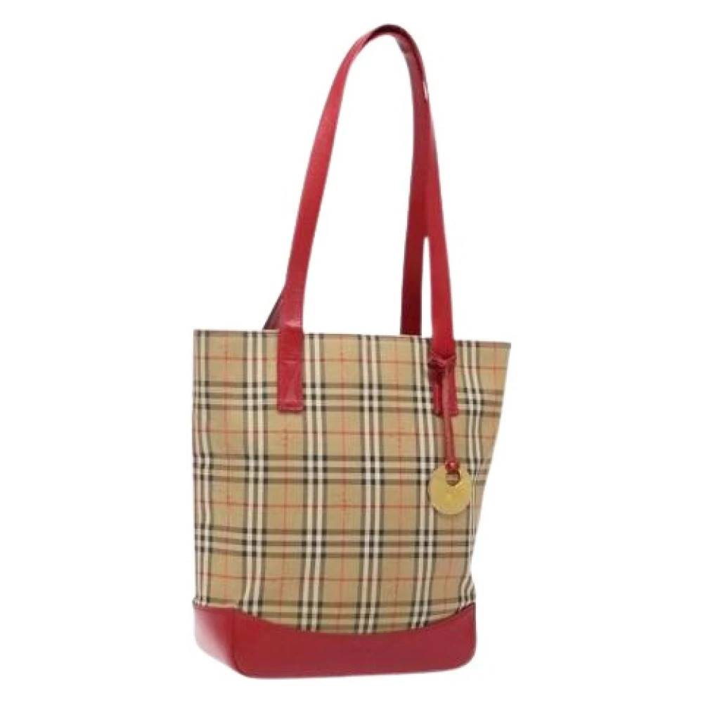 Burberry Vintage Pre-owned Canvas Skuldertaske - Vintage - Dame - Beige - ONE SIZE - Uld
