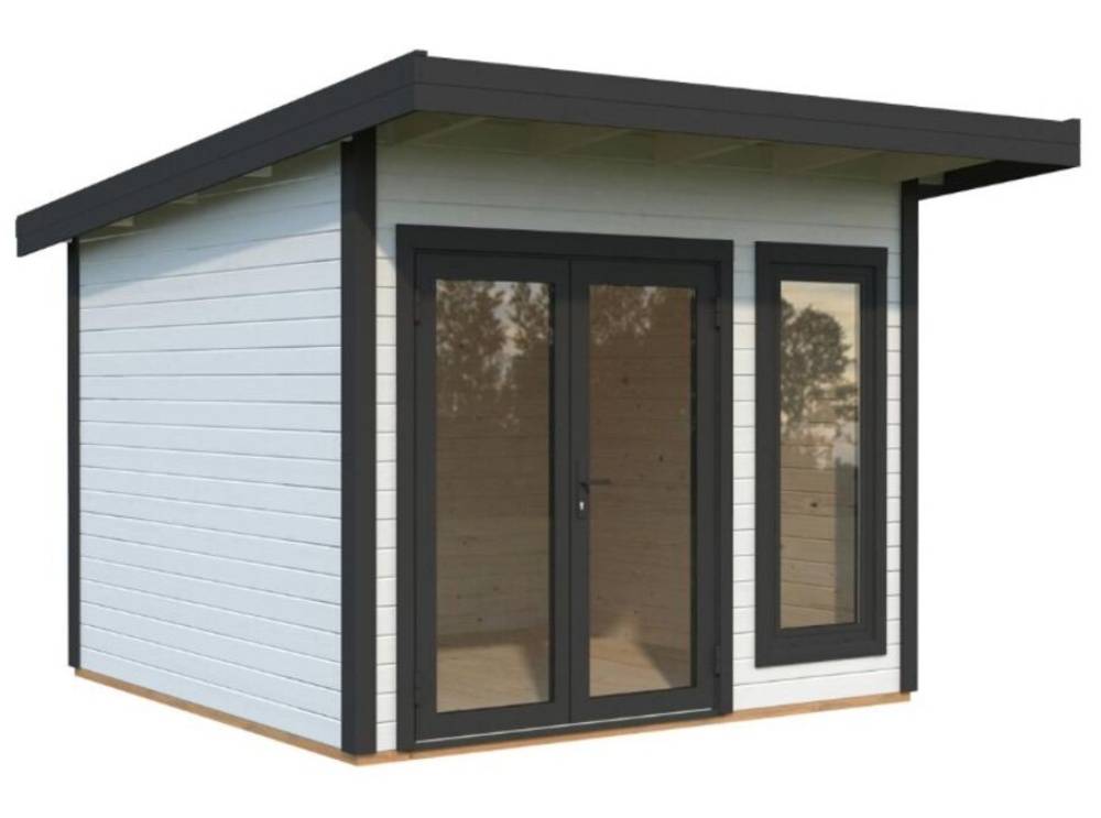 Anneks, Aurelia, 8,4 m², hvid/mørkegrå