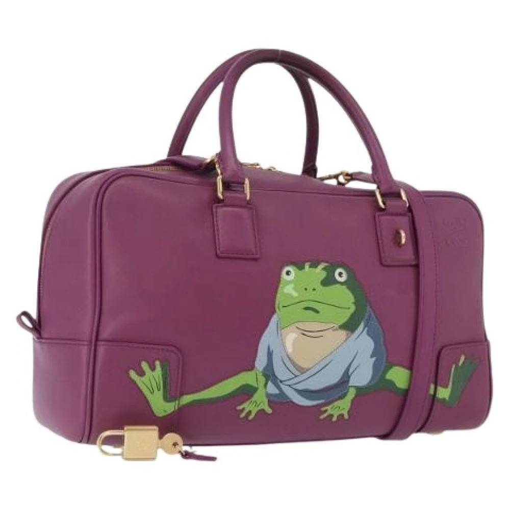 Loewe Pre-owned Pre-owned Håndtaske - Vintage - Dame - Lilla - ONE SIZE - Uld