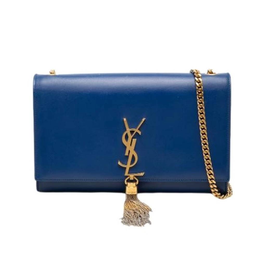 Yves Saint Laurent Vintage Pre-owned Kate Cross Body Bag - Vintage - Dame - Blå - ONE SIZE - Læder