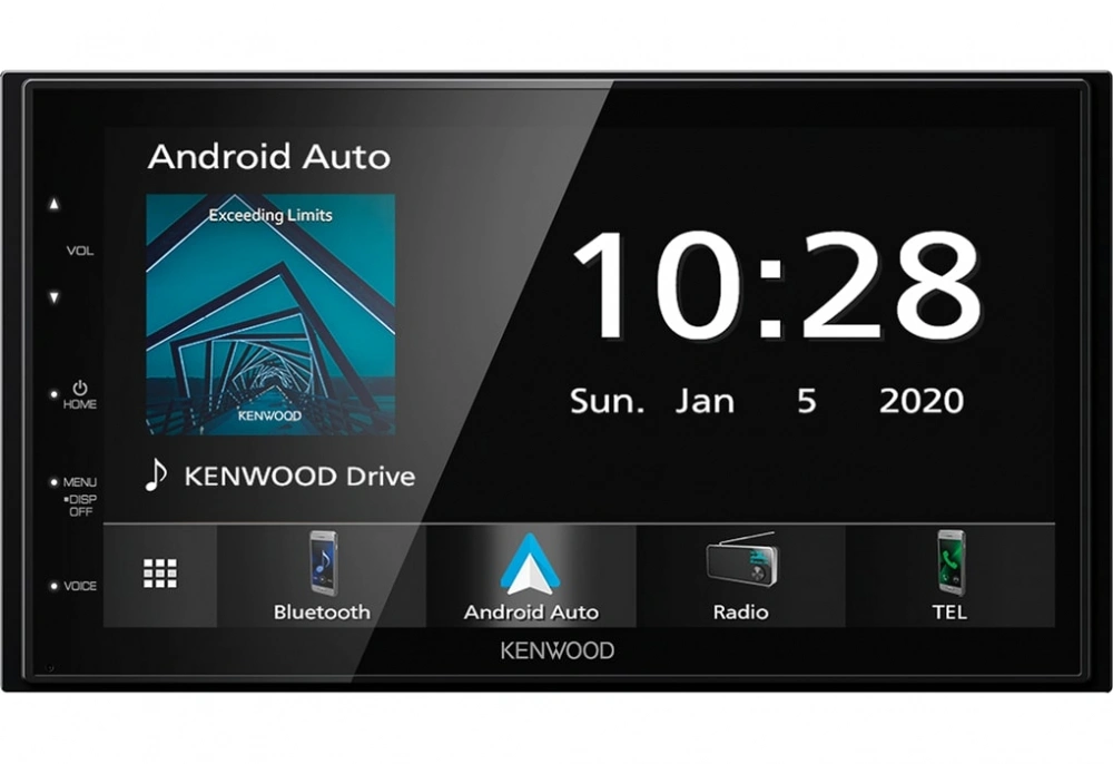Kenwood DMX5020BTS | Dubbel-DIN Bilstereo med Apple CarPlay, Android Auto och 6,8” Pekskärm